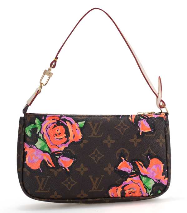 7A Replica Louis Vuitton Monogram Roses Canvas Pochette M48615 - Click Image to Close